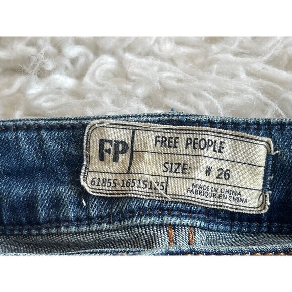 We the Free People Size 26 High Rise Skinny Jeans Button Fly - Picture 9 of 11